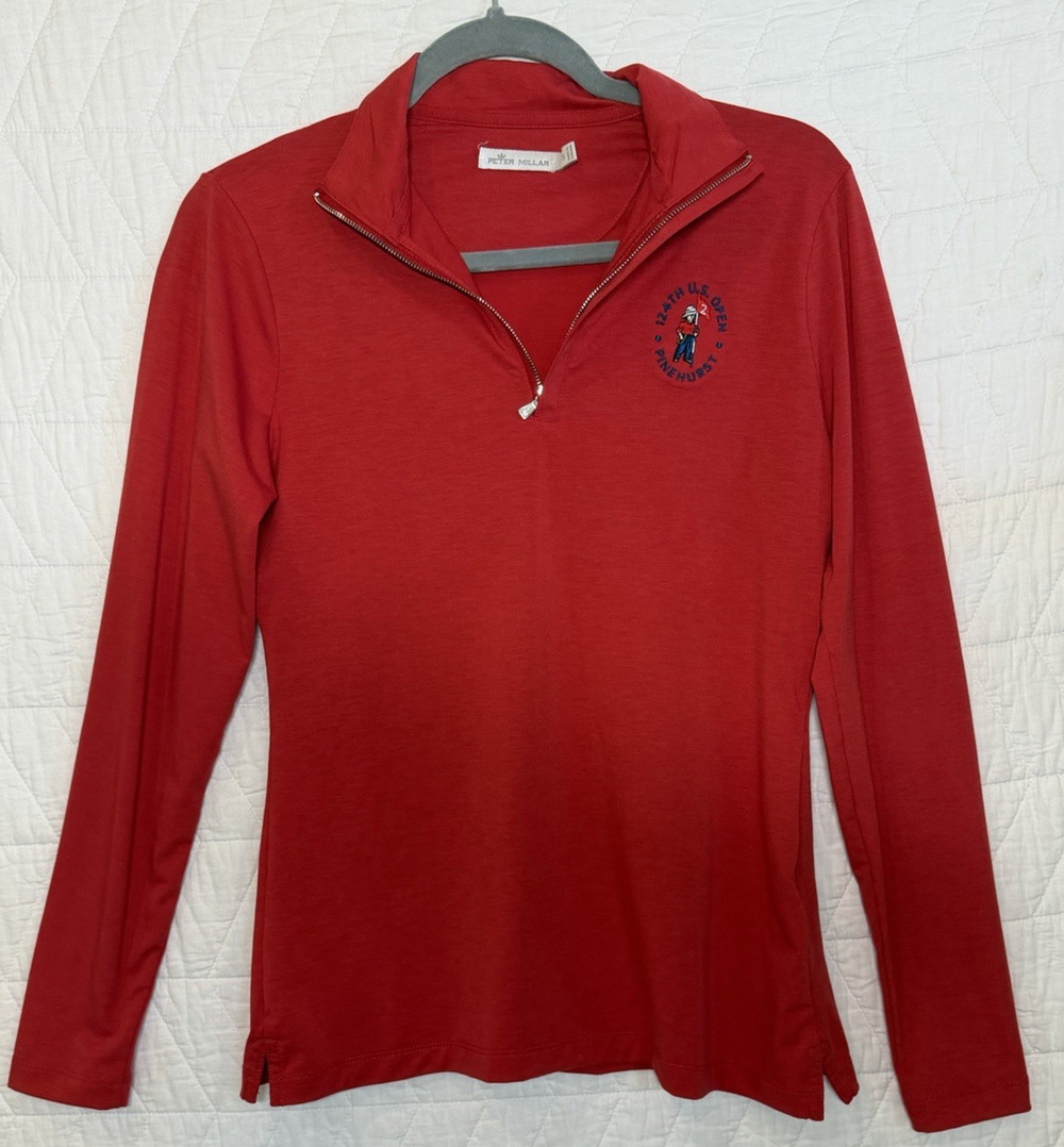 Peter Millar Women's Red 124th U.S. Open Pinehurst Pullover Size Small